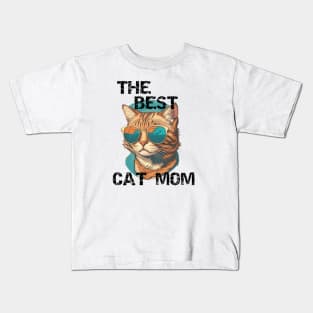 VINTAGE BEST CAT MOM , the best gift for cat lovers Kids T-Shirt